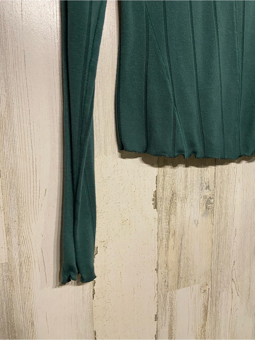 Intimately Free People Green Wide Eyed Mock Mock Long Sleeve Top Small - Picture 4 of 8